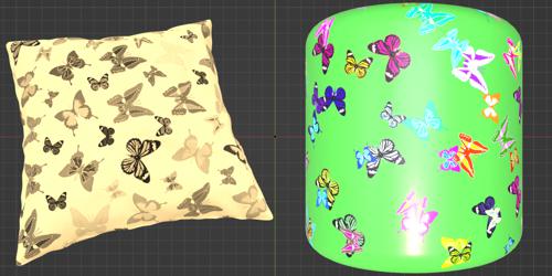 Semi-procedural Butterflies texture preview image